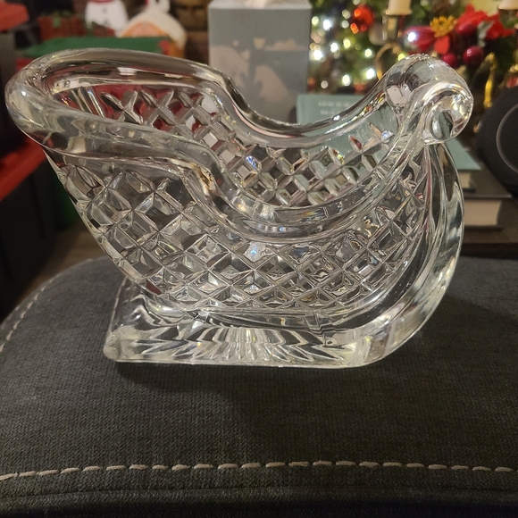 Other - Vintage St. George 24% Lead Crystal Sleigh